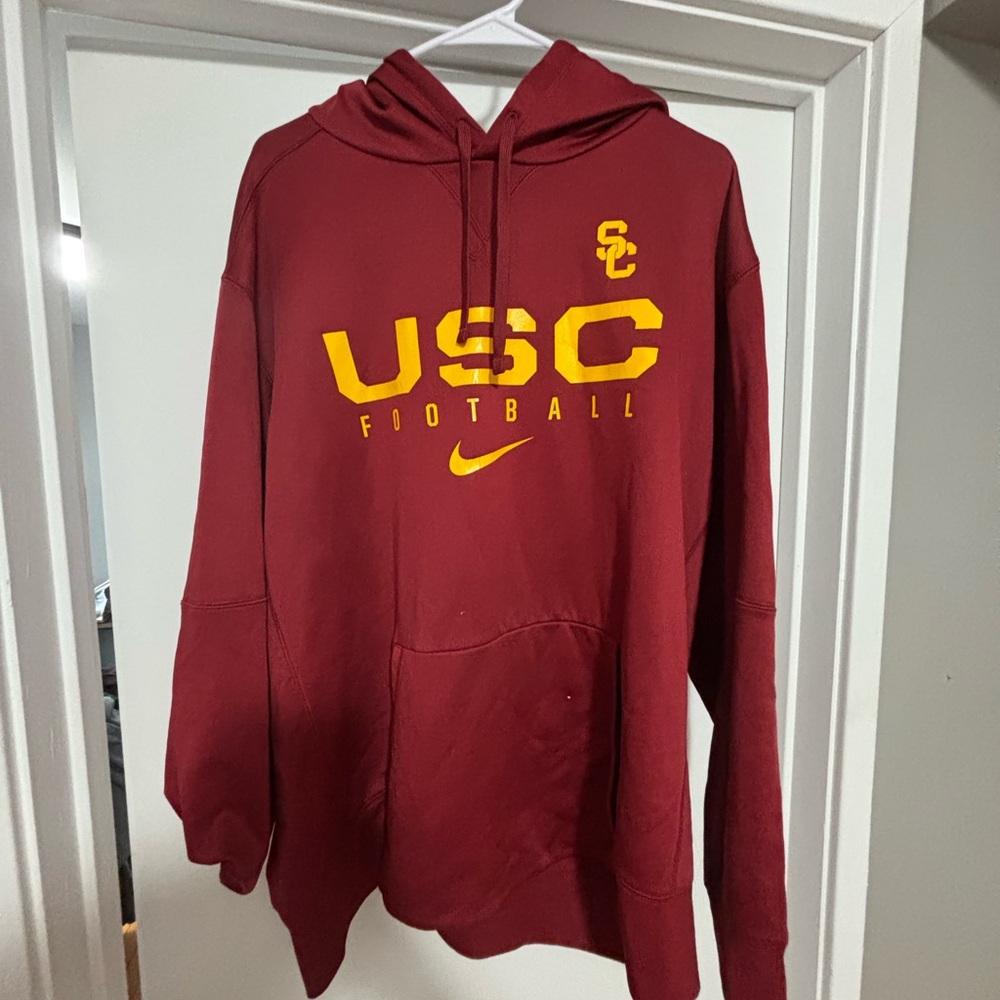 USC Nike Red Dri-FIT Pullover Hoodie